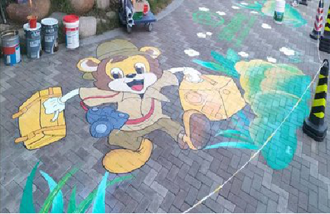 双峰夏季画地面彩绘会遇到的问题