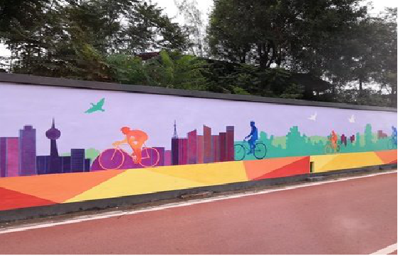 双峰墙体彩绘-围墙