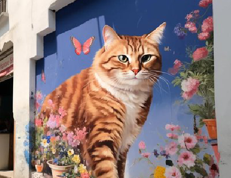 双峰自己绘制有个性的手绘墙