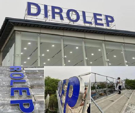 双峰楼顶发光字安装的注意事项。